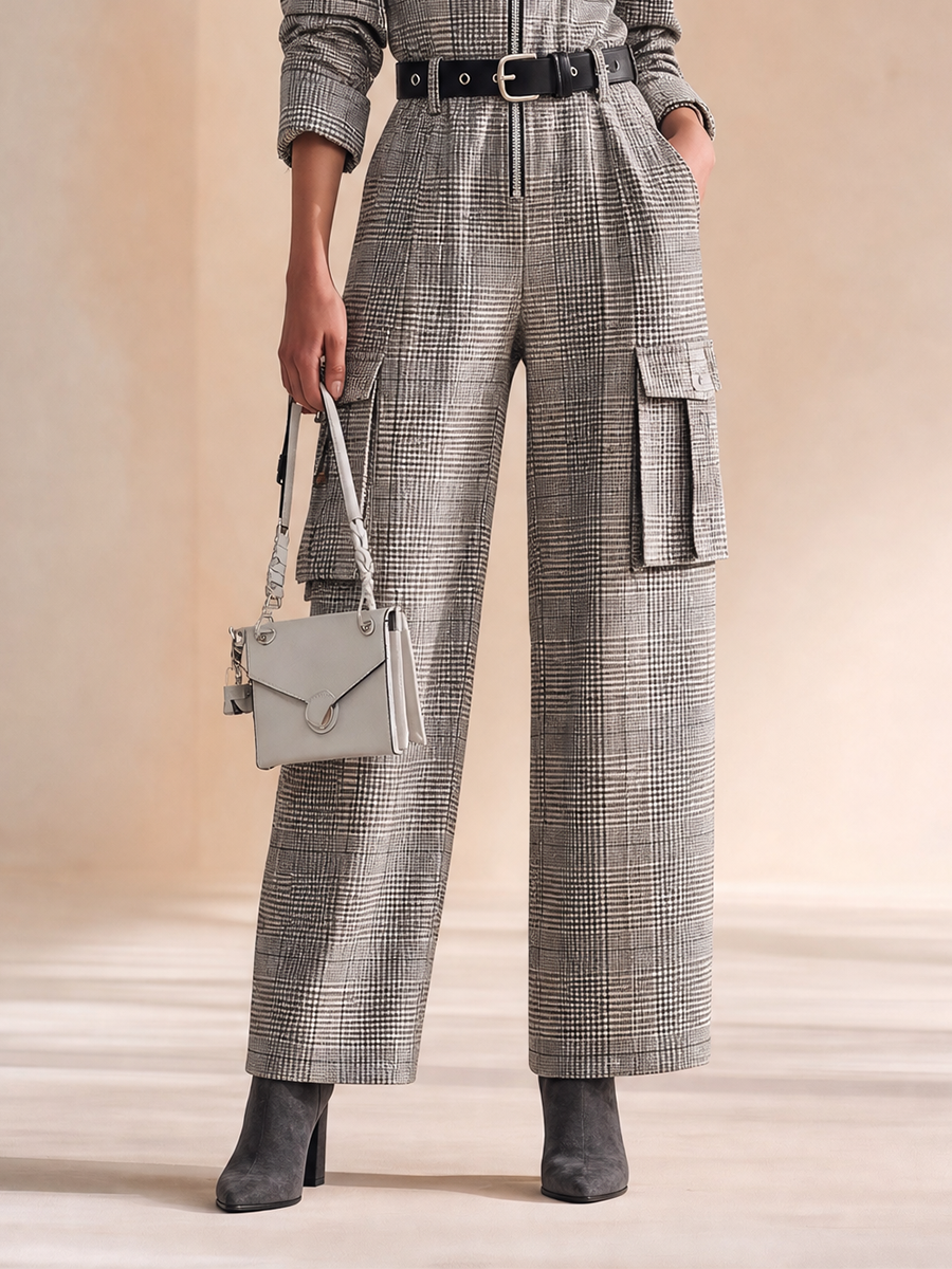 Women's Long Sleeve Belted Cargo Jumpsuit – ModClo