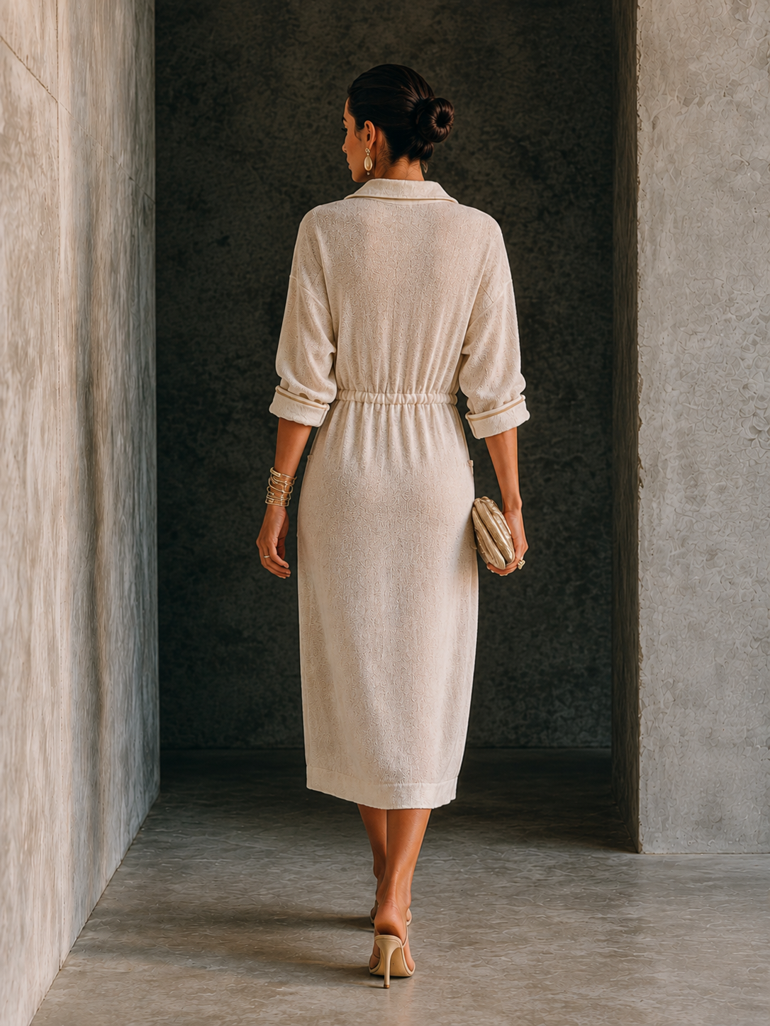Women's Knit Multi Pocket Shirt Dress – ModClo