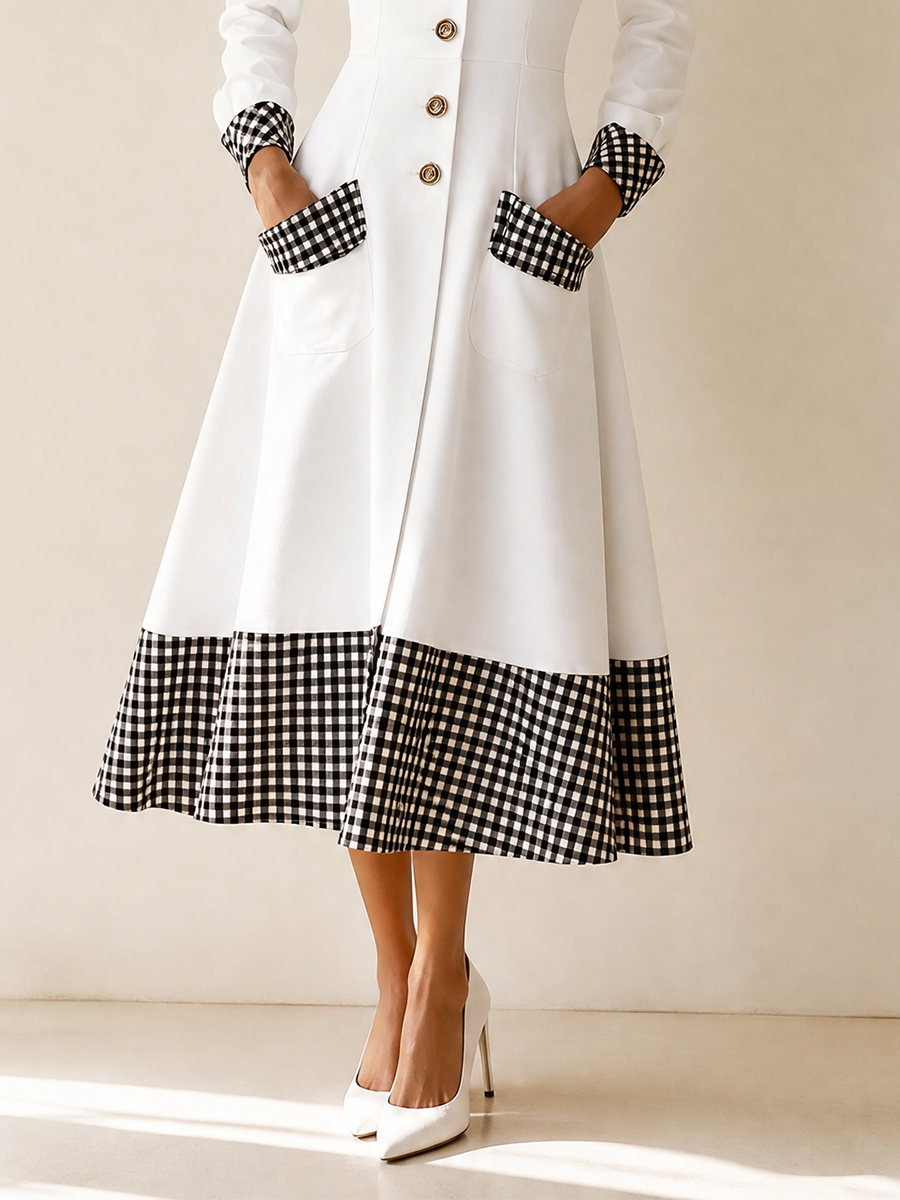 Women's Long Sleeve Belted Midi Dress – ModClo