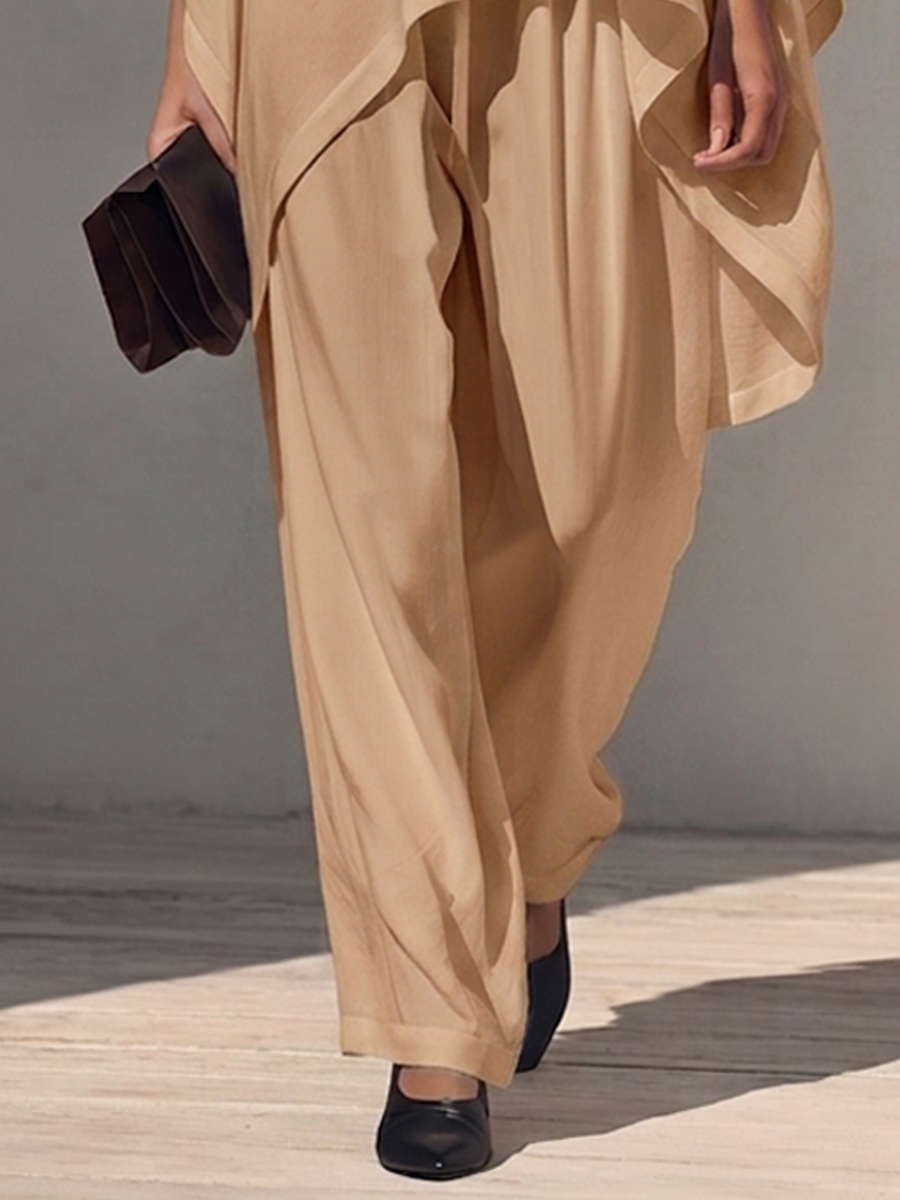 Women's Cotton Irregular Cape Set – ModClo
