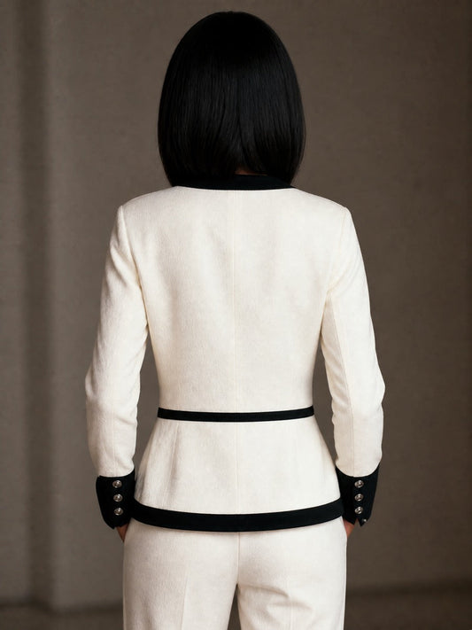 Women's Color Blocked Trim Coat – ModClo