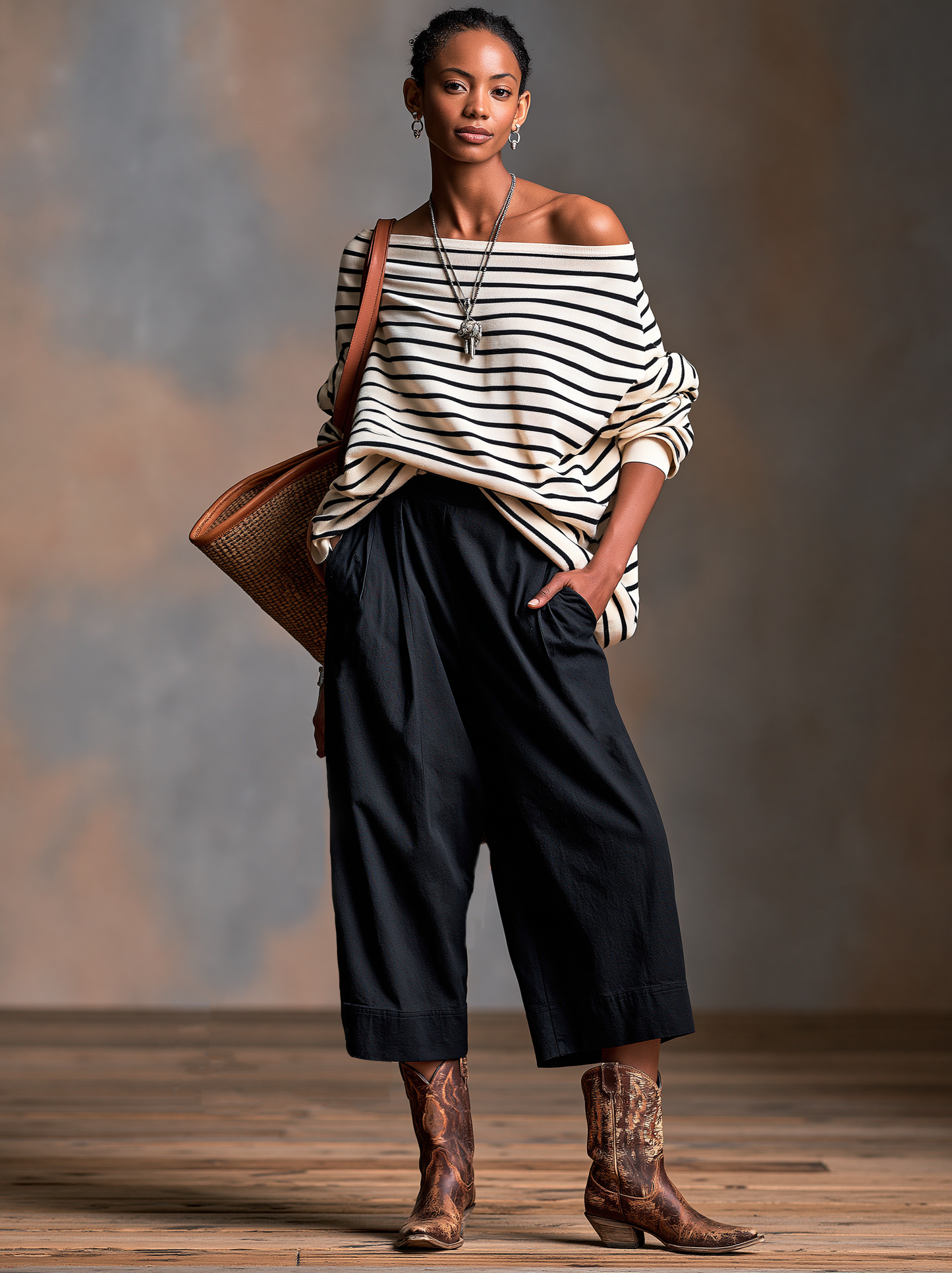 Women's Striped Vintage Trouser Set – ModClo