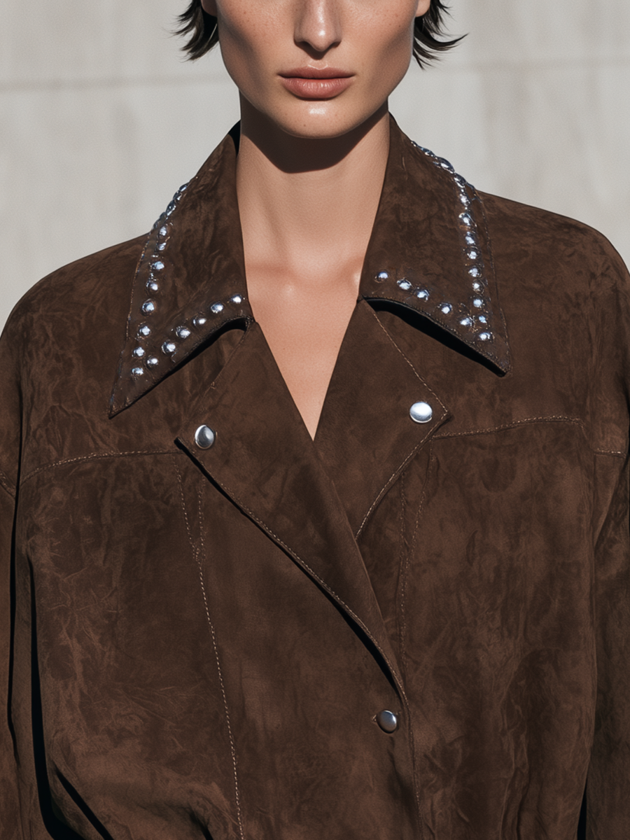 Women's Brown Balloon Sleeve Jacket – ModClo