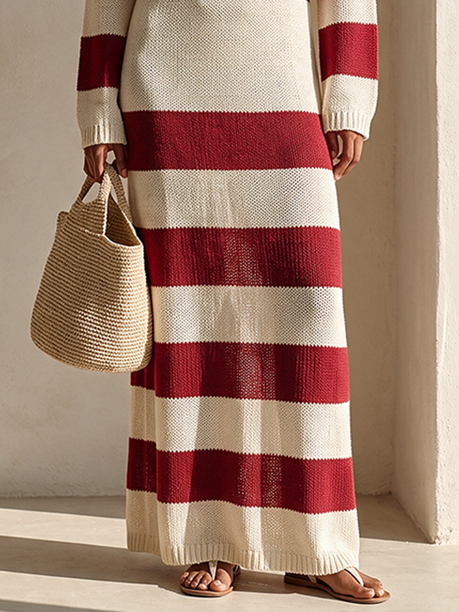 Women's Knit Long Sleeve Maxi Dress – ModClo