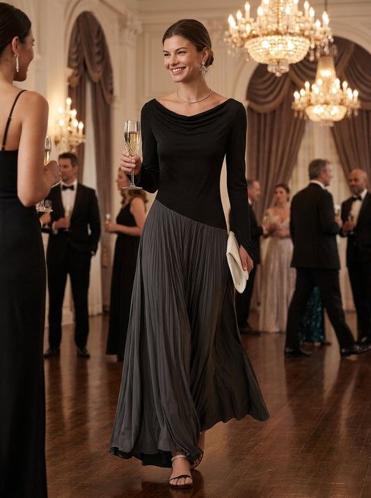 Women's Two Tone Color Maxi Dress – ModClo