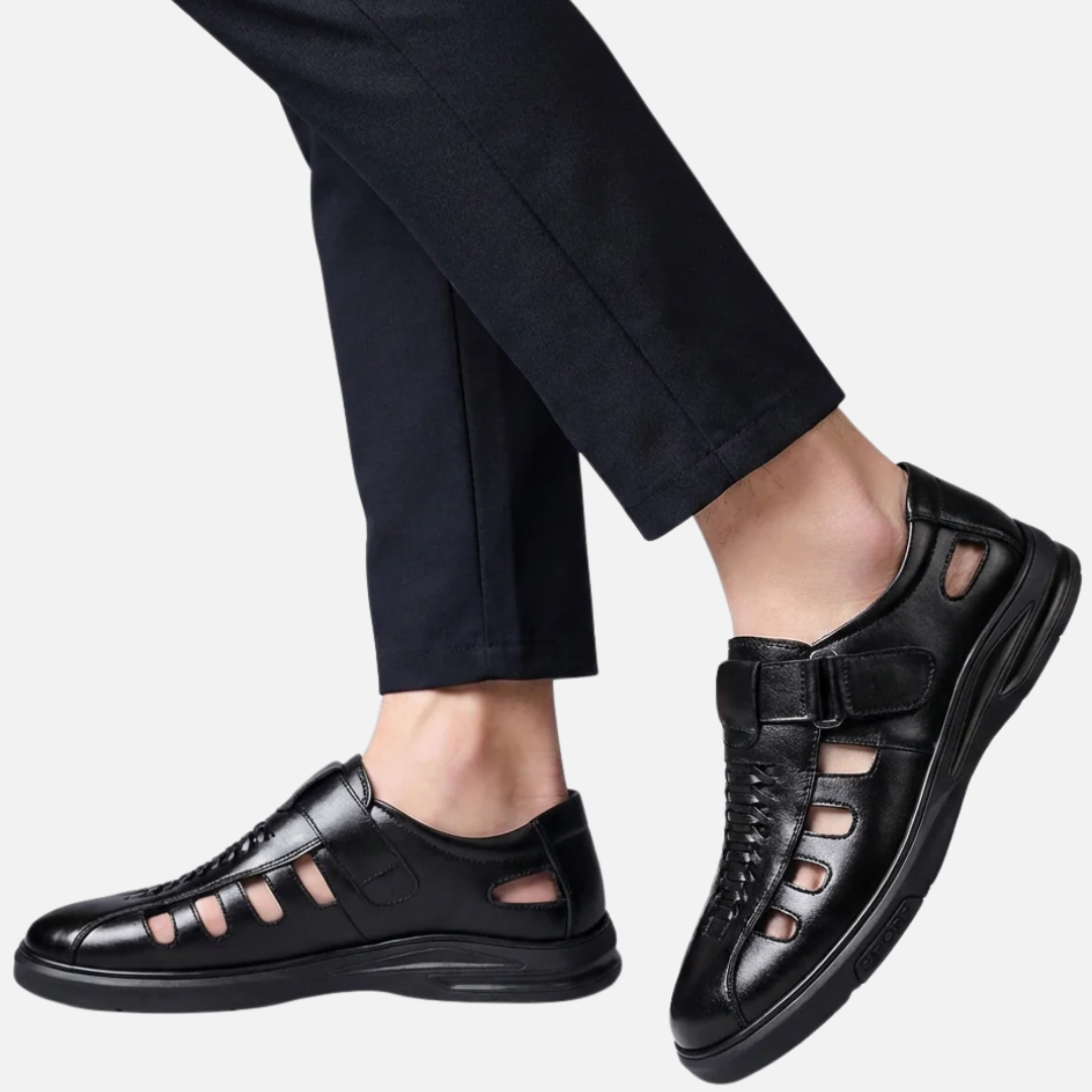 Men's Premium Leather Cushioned Sandals