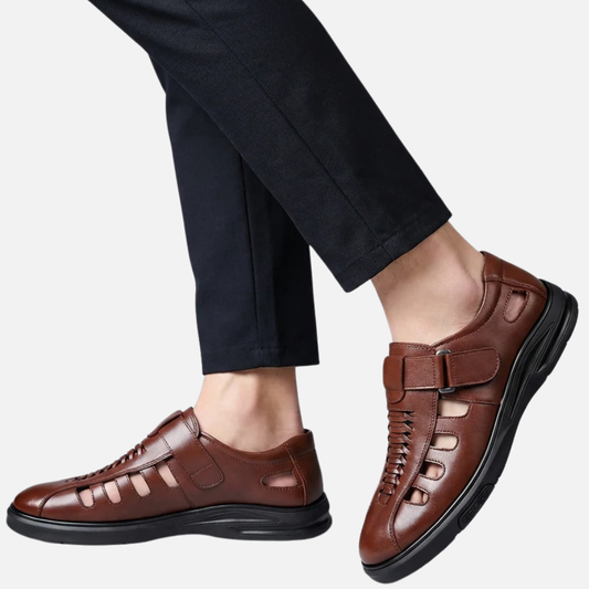 Men's Premium Leather Cushioned Sandals