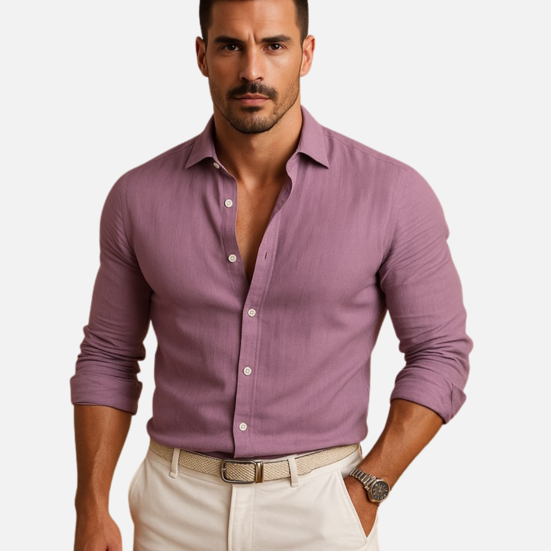 Men's Long Sleeve Slim-Fit Shirt