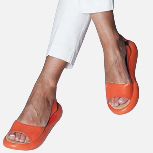 Women's Cushioned Open Toe Wedge Sandals Arch