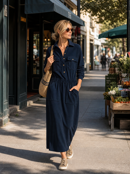 Women's Long Sleeve Utility Maxi Dress – ModClo