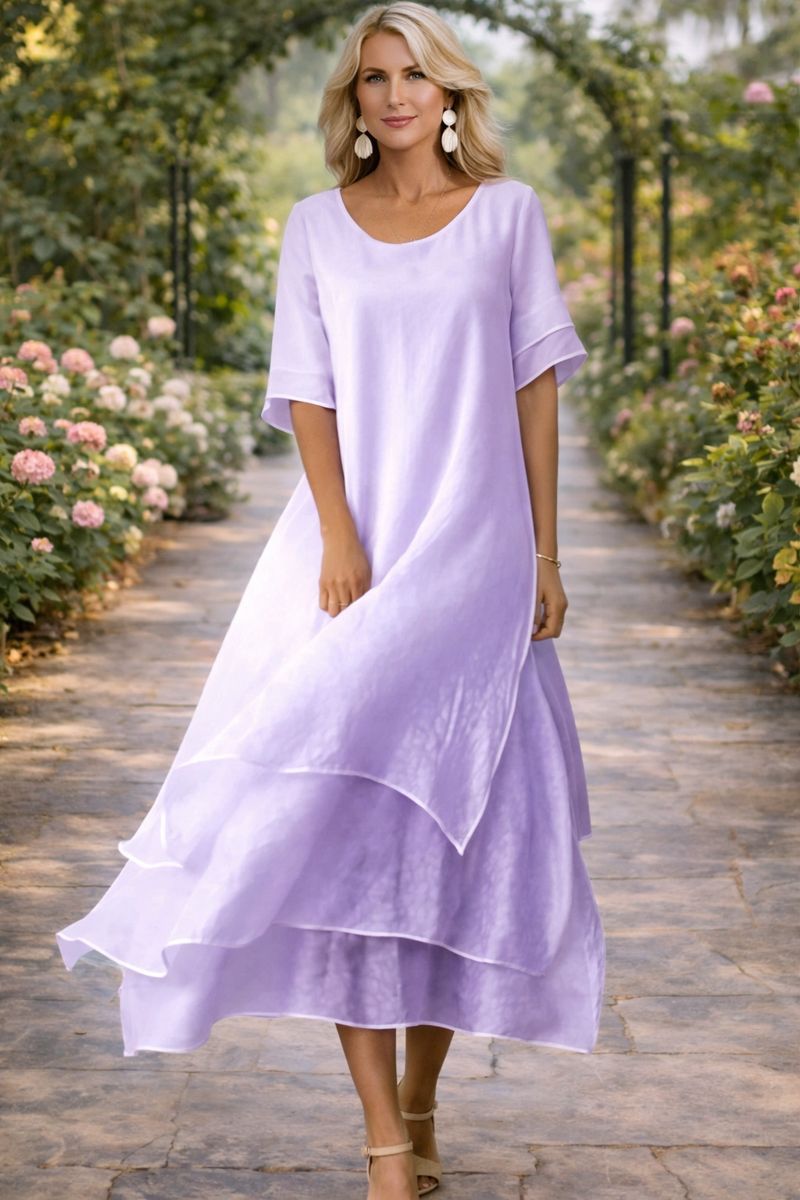 Women's Elegant Fitted Dress Lightweight Summer