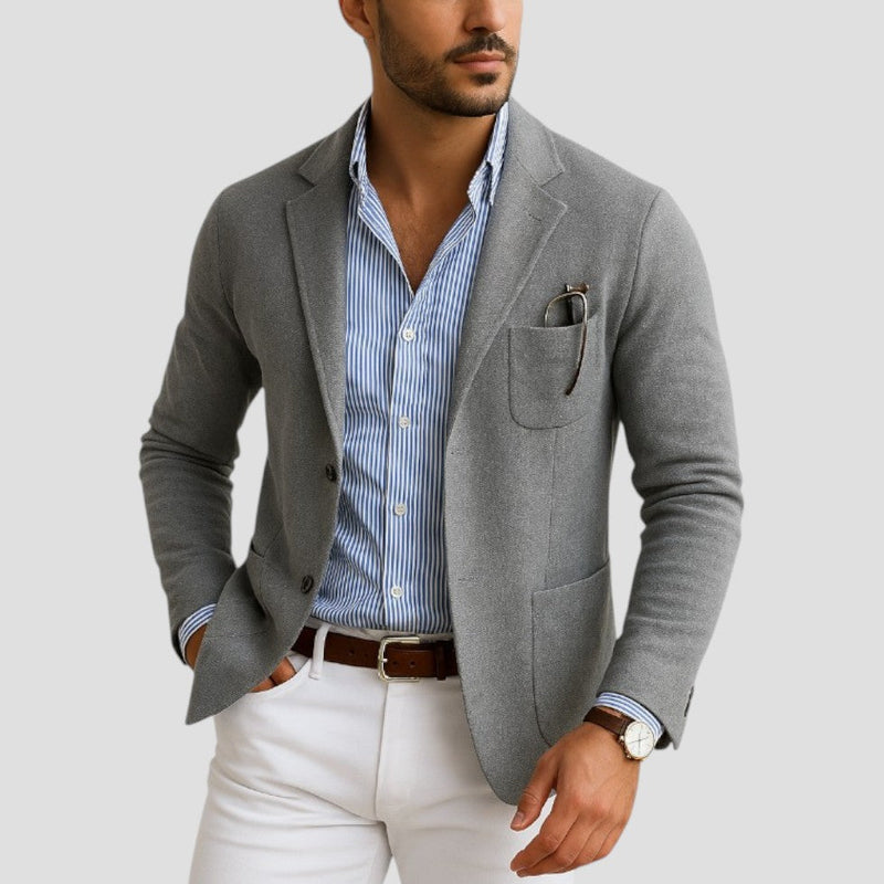 Men's Old Money Blazer with Lapel Collar