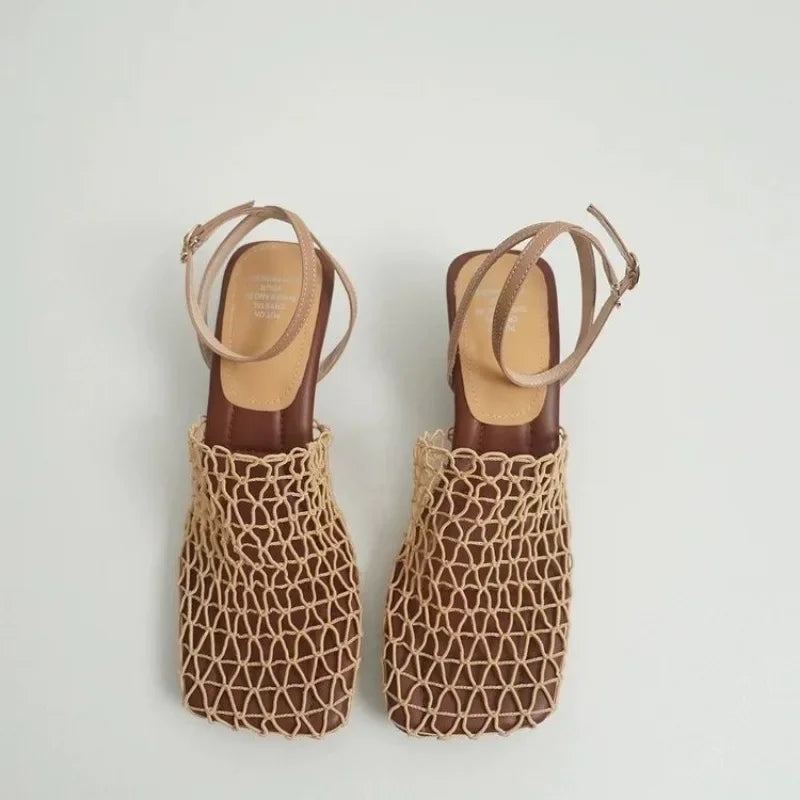 Women's Mesh Weave Heels
