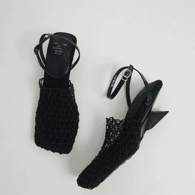 Women's Mesh Weave Heels