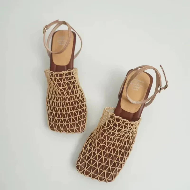 Women's Mesh Weave Heels