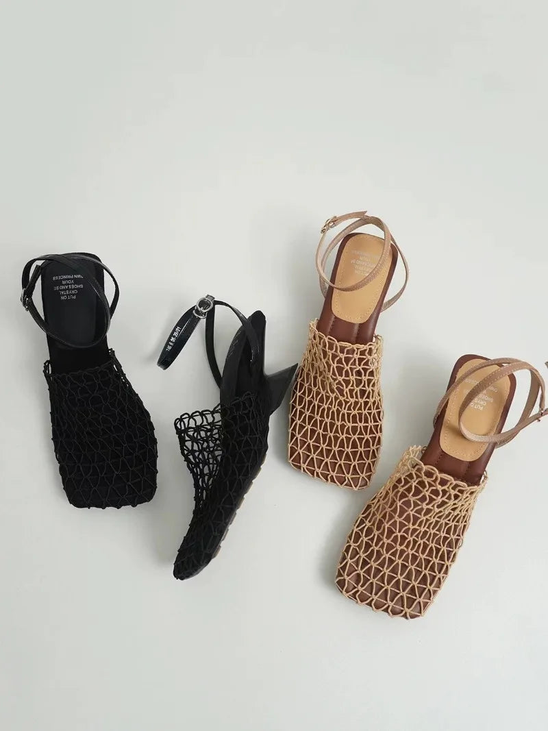 Women's Mesh Weave Heels