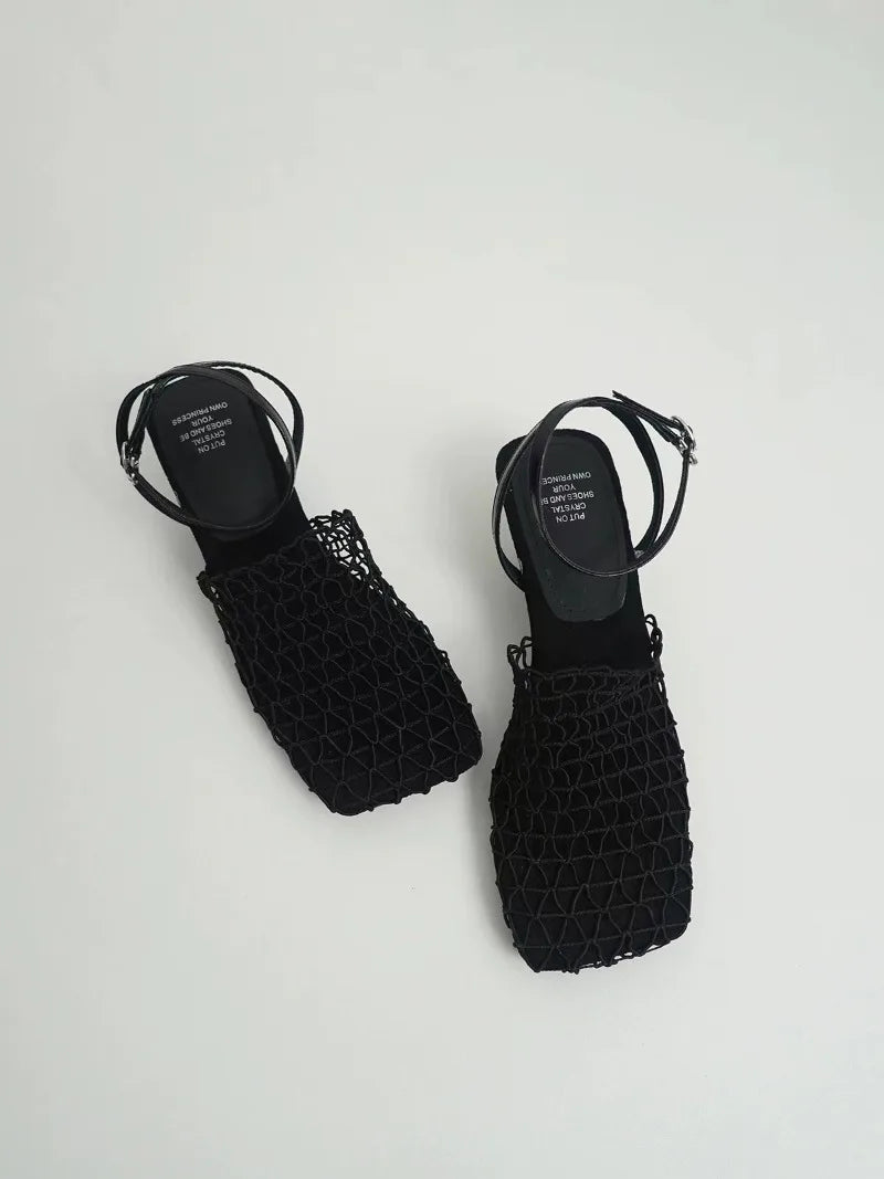 Women's Mesh Weave Heels
