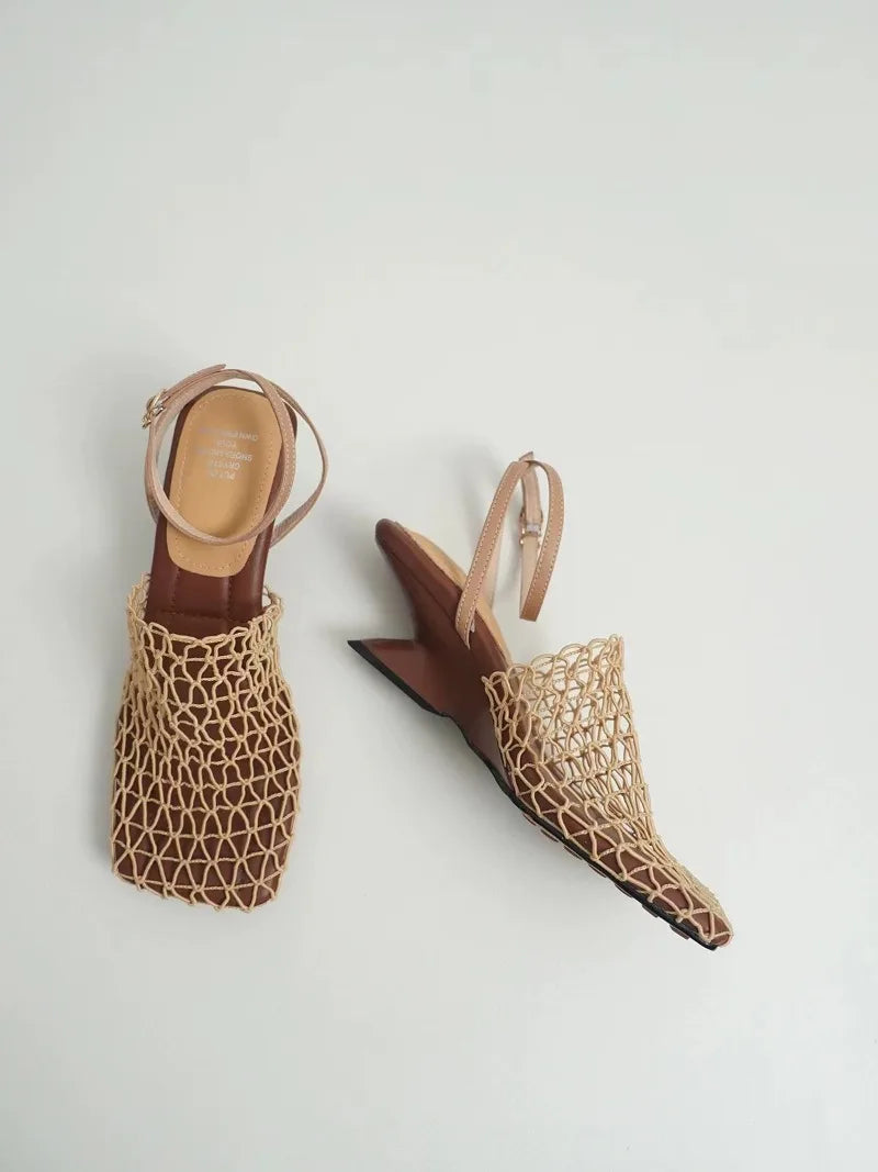 Women's Mesh Weave Heels