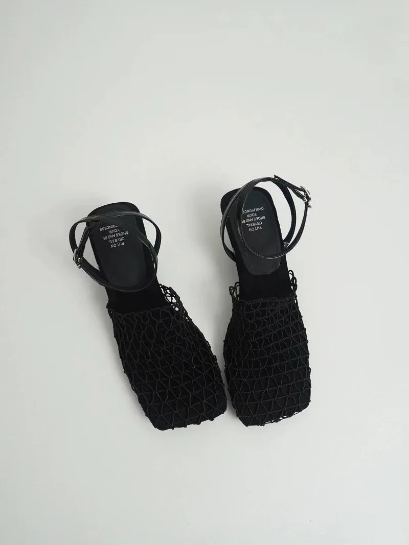 Women's Mesh Weave Heels