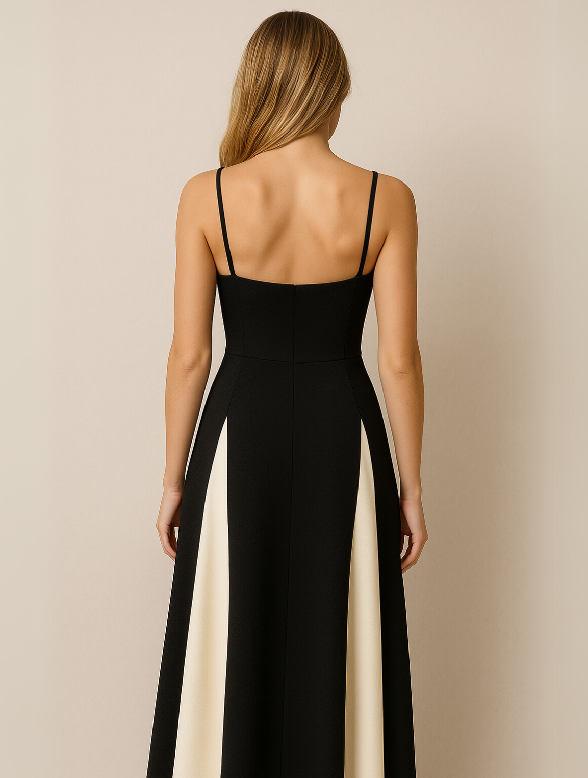 Women's Two-Tone Sweetheart Maxi Dress