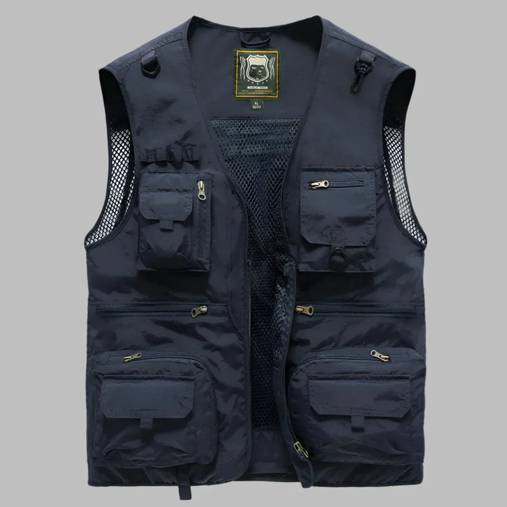 Men's Multi-Pocket Vest Water-Resistant