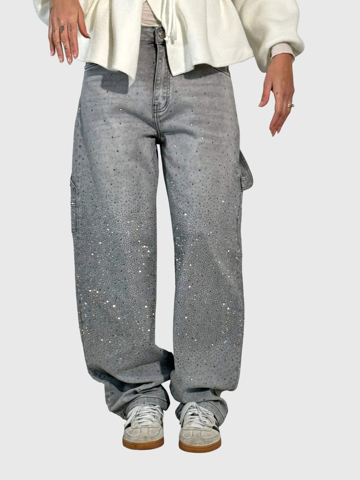 Women's Embellished Loose Fit Trousers