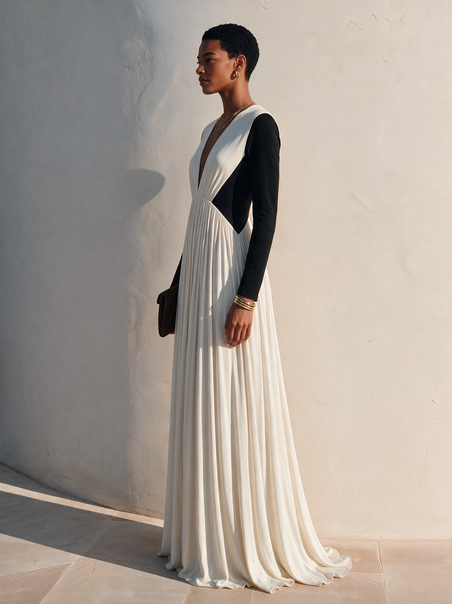 Women's Cotton Color Block Maxi Dress – ModClo