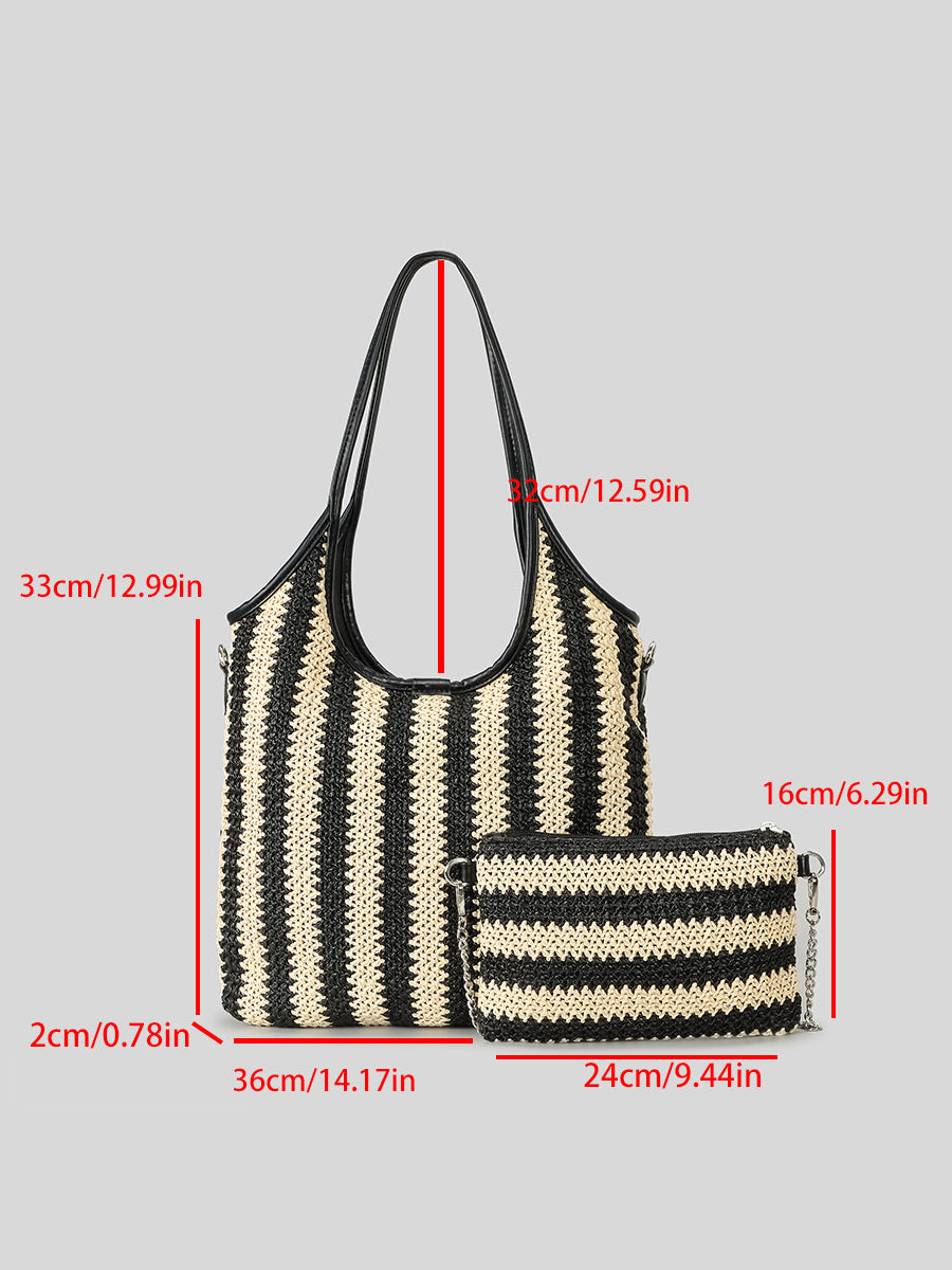 Women's Straw Striped Vintage Shoulder Bag – ModClo