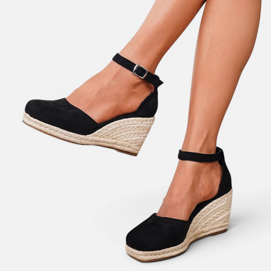 Espadrille Wedge Sandals with Ankle Strap – ModClo, view 2