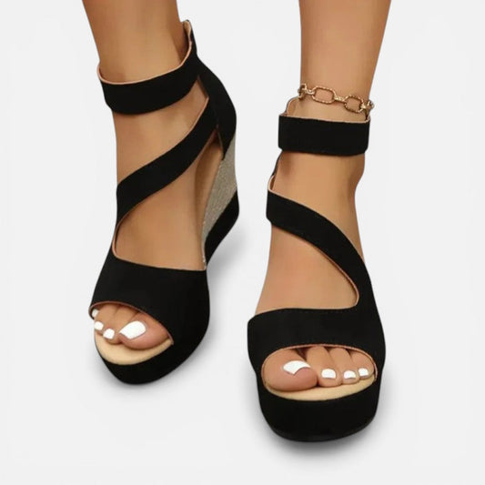 Wedge Heel Strap Sandals – ModClo, view 2