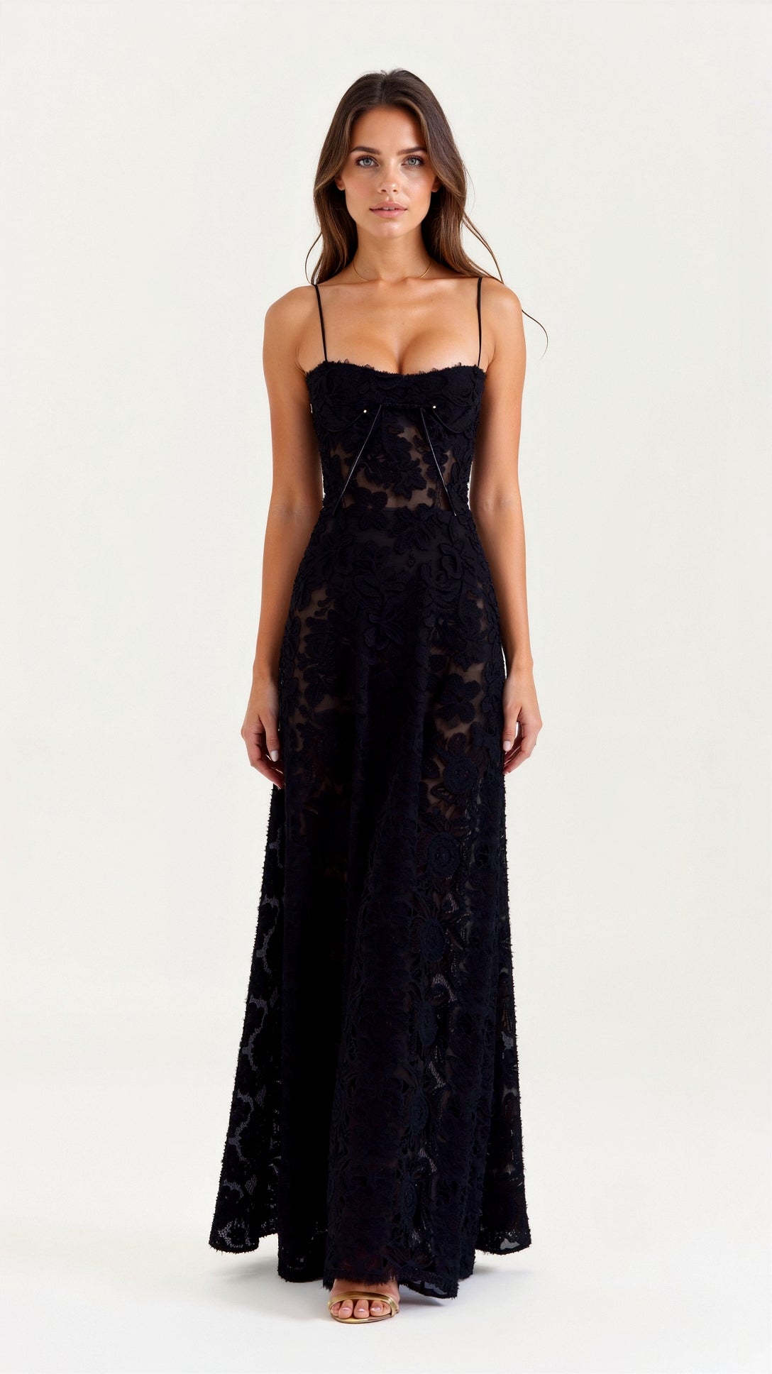 Lace bustier maxi dress for an autumn wedding — ModClo