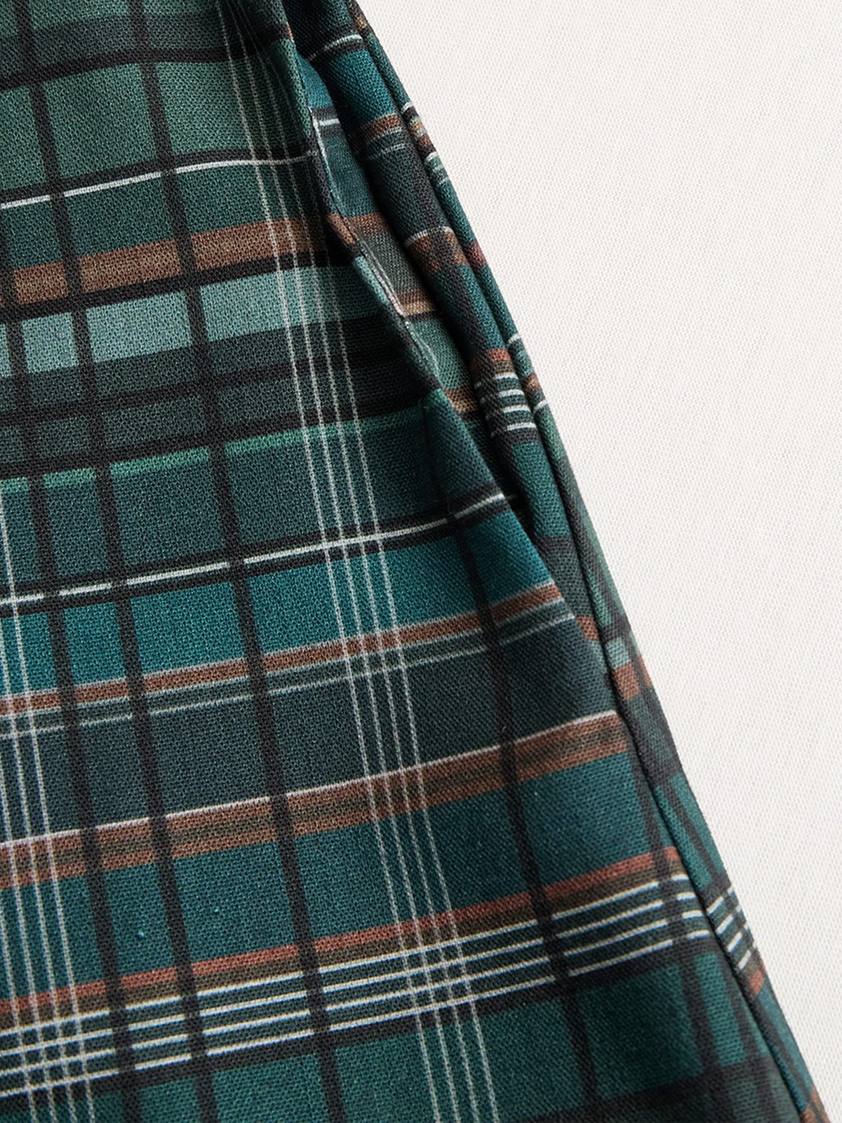 Women's Lapel Plaid Maxi Dress – ModClo