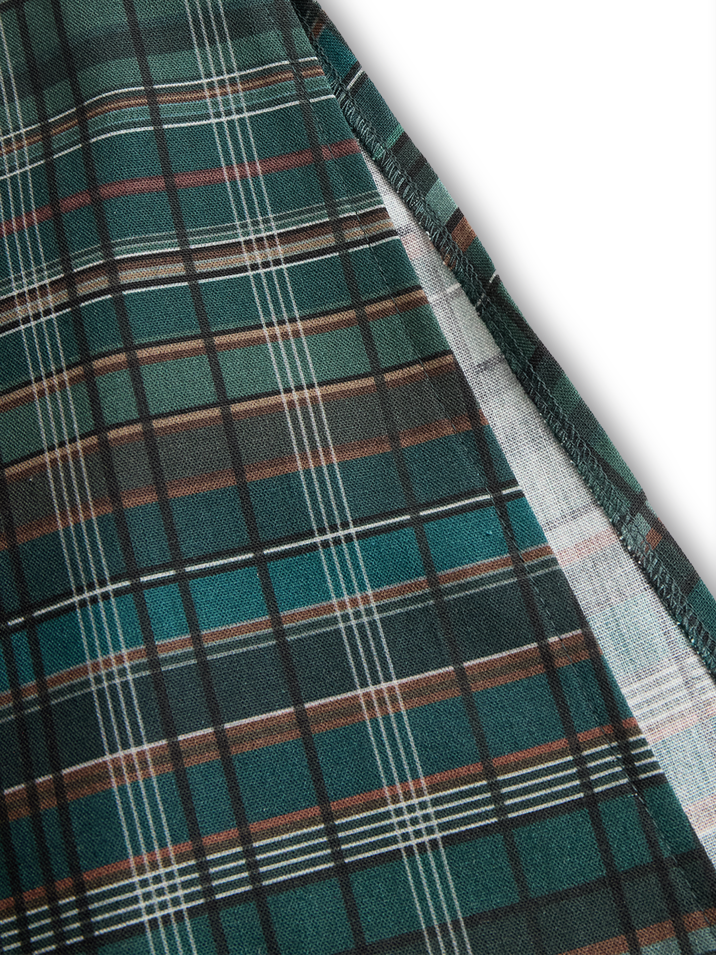 Women's Lapel Plaid Maxi Dress – ModClo