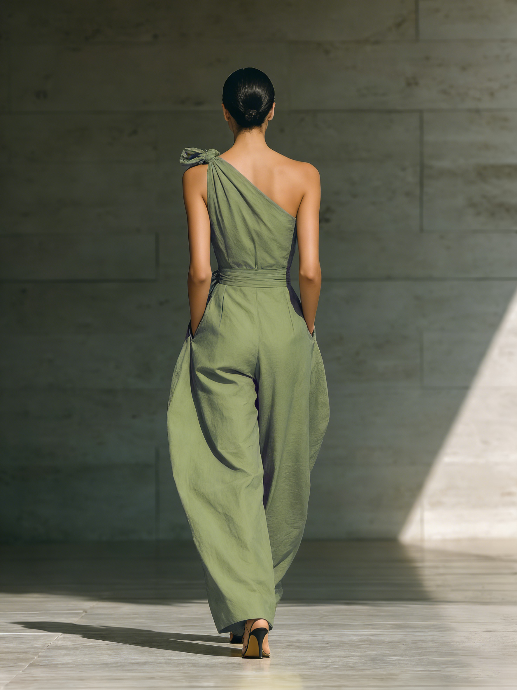 Women's Green Linen Jumpsuit – ModClo
