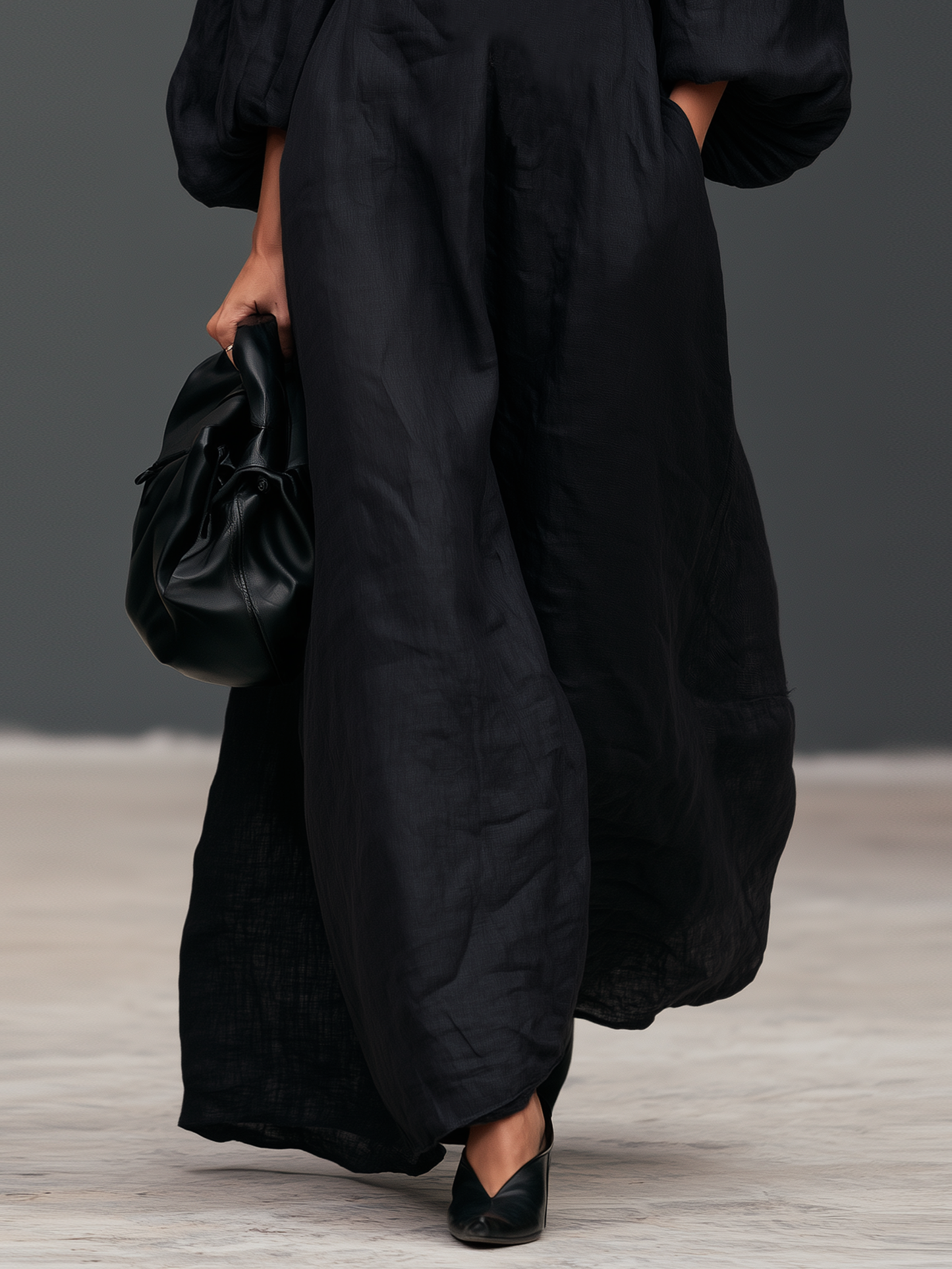 Women's Linen Embroidered Vintage Maxi Dress – ModClo