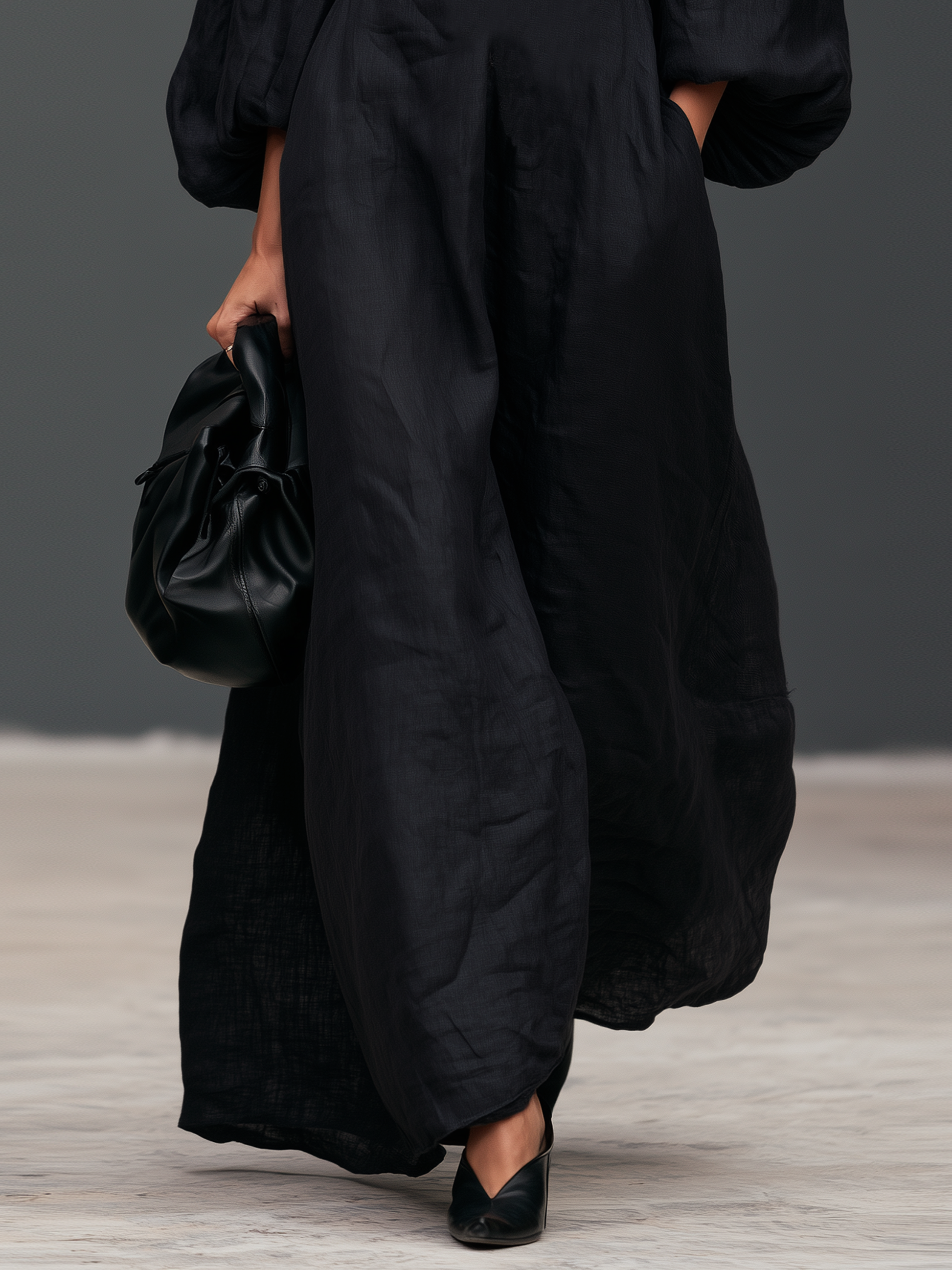 Women's Linen Embroidered Vintage Maxi Dress – ModClo