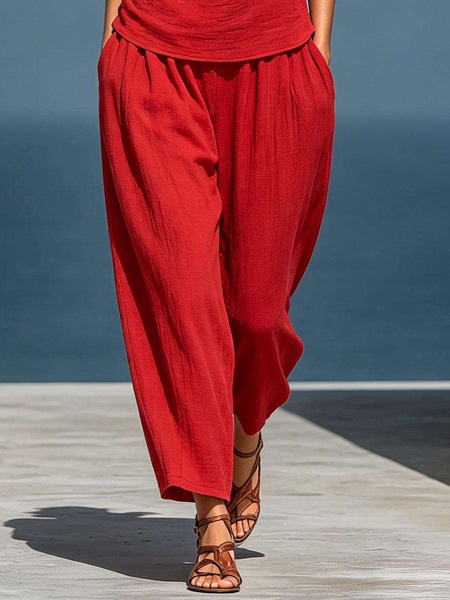 Women's Asymmetric Women’s Redtwo Set – ModClo