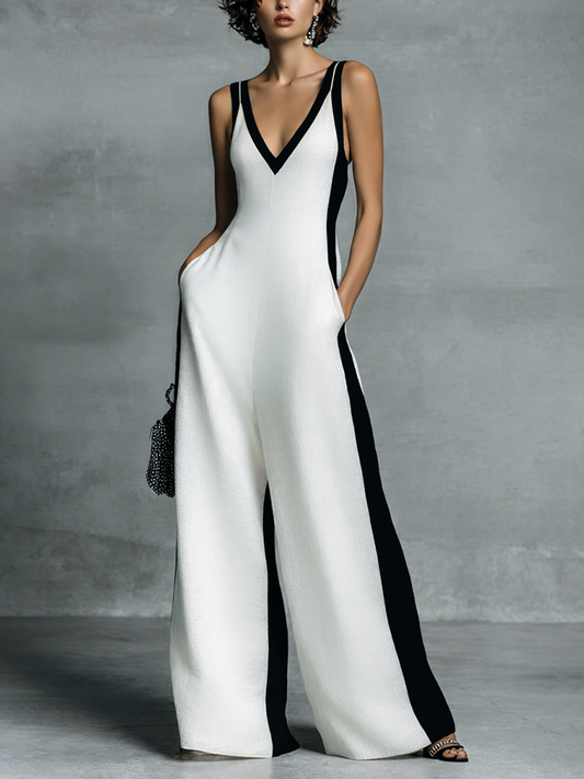 Women's Black Linen Jumpsuit – ModClo