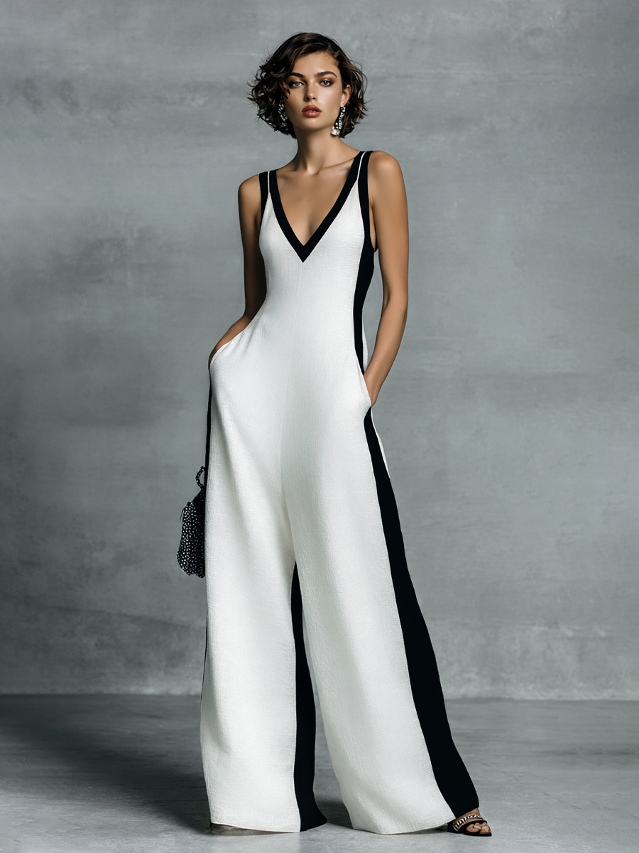 Women's Black Linen Jumpsuit – ModClo