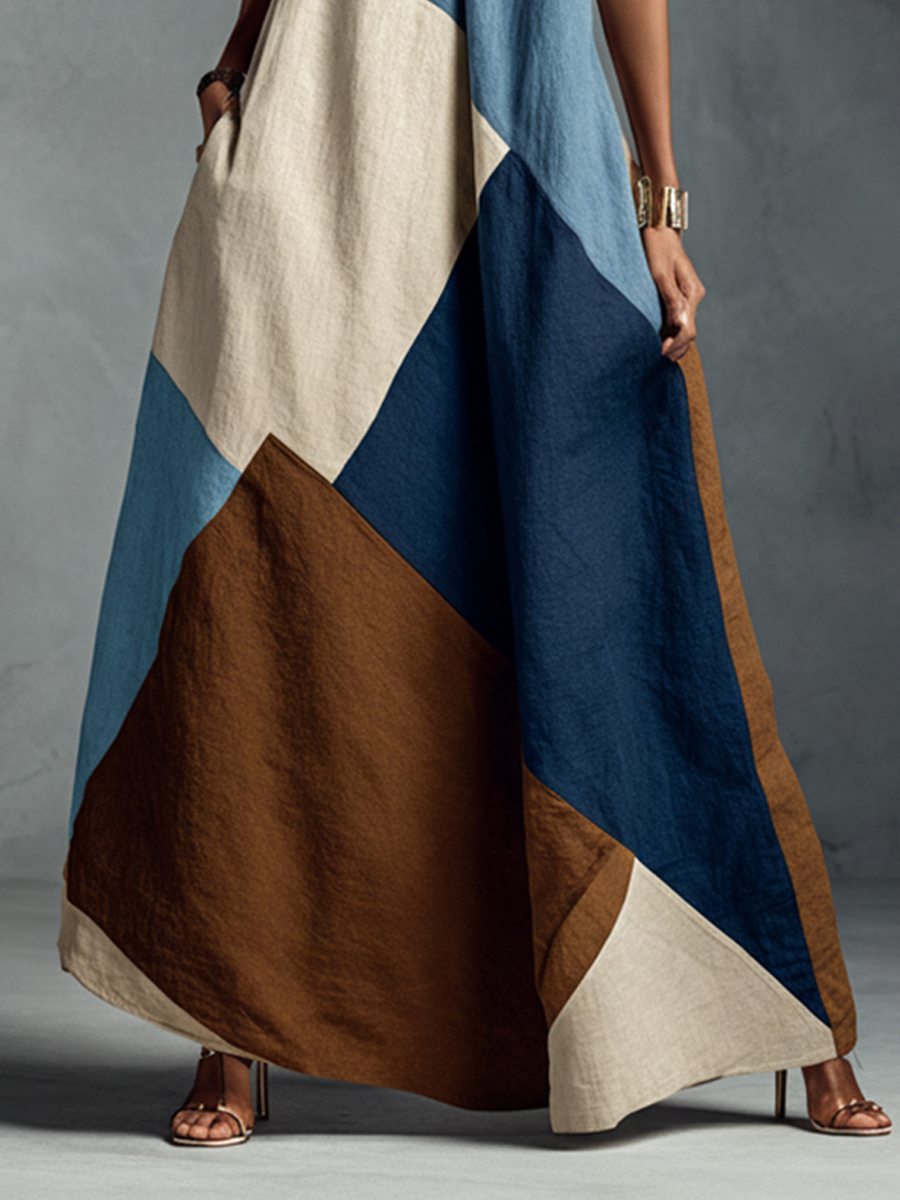 Women's Linen Halter Maxi Dress – ModClo