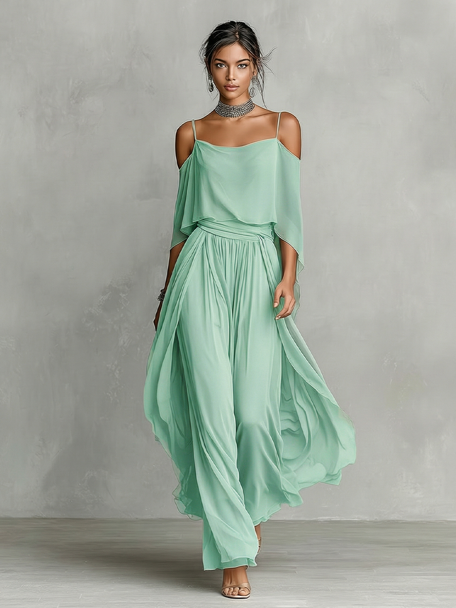 Women's Grey Chiffon Set – ModClo