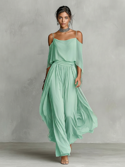 Women's Grey Chiffon Set – ModClo