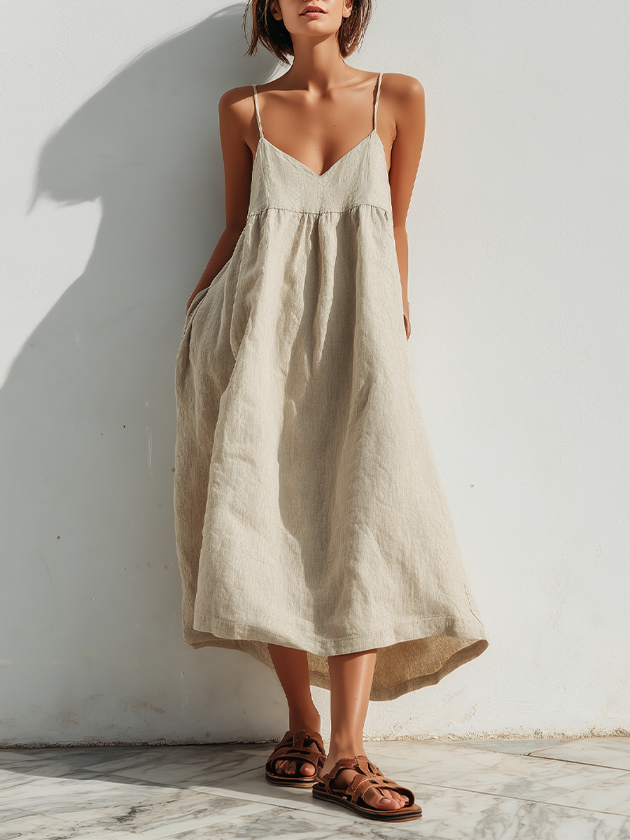 Women's Linen Asymmetric Dress – ModClo