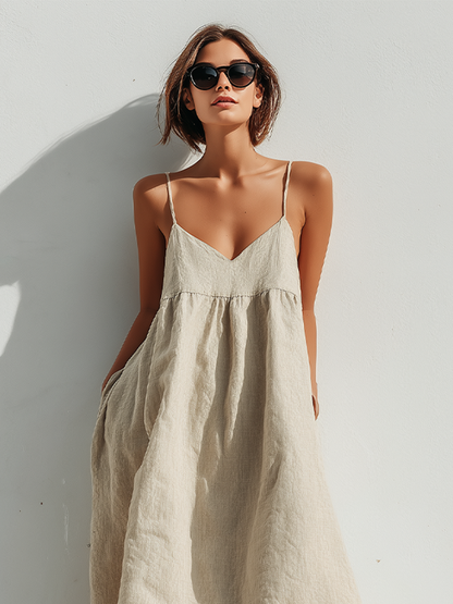 Women's Linen Asymmetric Dress – ModClo