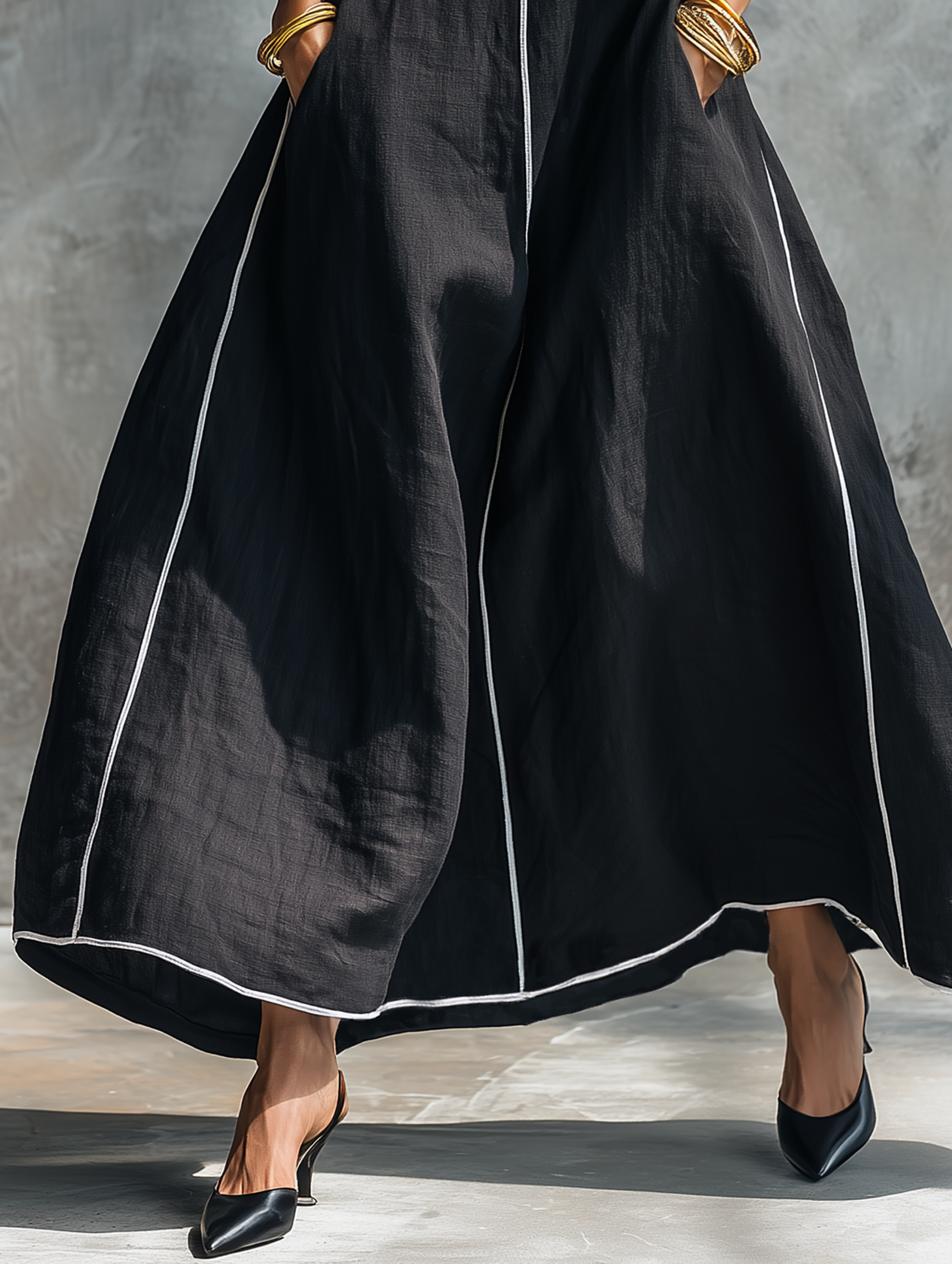 Women's Linen Round Neck Sleeveless Maxi Dress – ModClo