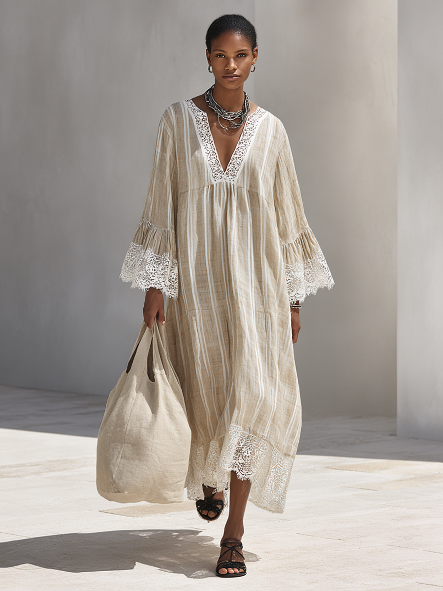 Women's White Lace Maxi Dress – ModClo