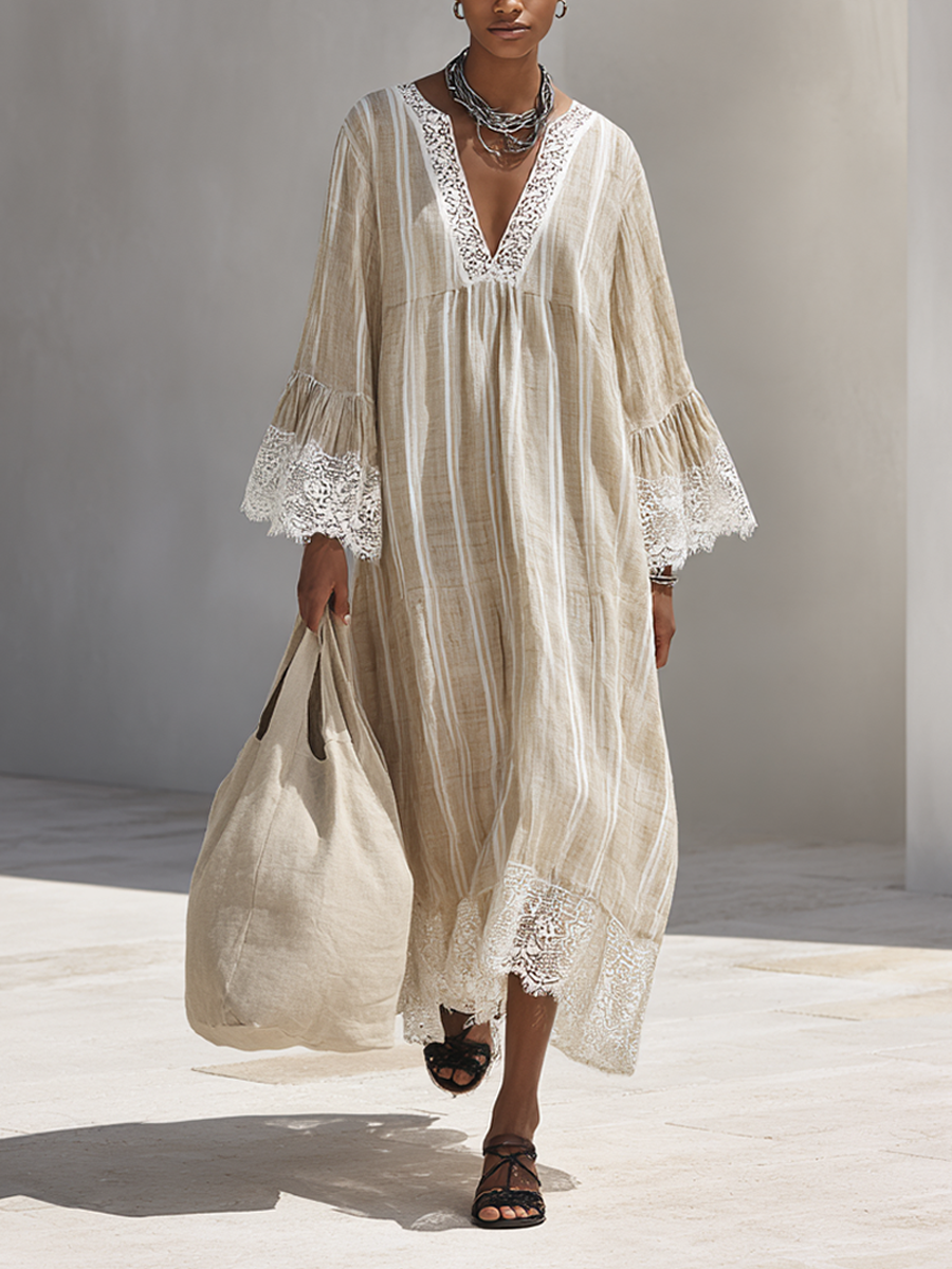 Women's White Lace Maxi Dress – ModClo