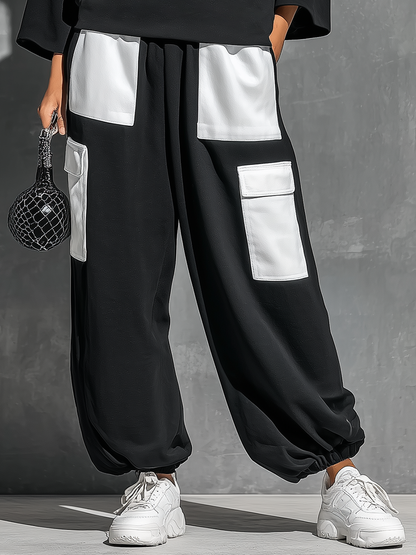 Women's Black Cotton High Neck Oversized Set – ModClo
