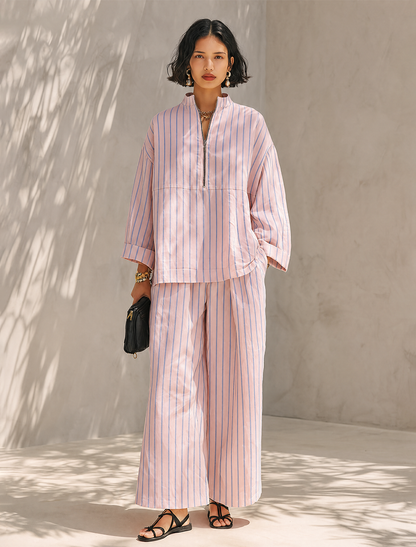Women's Long Sleeve Half Zip Trouser Set – ModClo