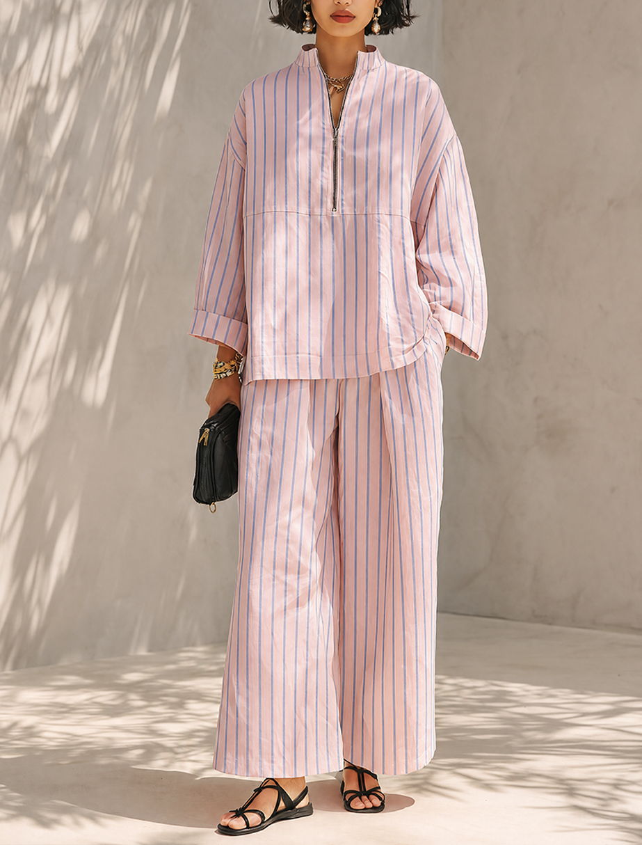 Women's Long Sleeve Half Zip Trouser Set – ModClo